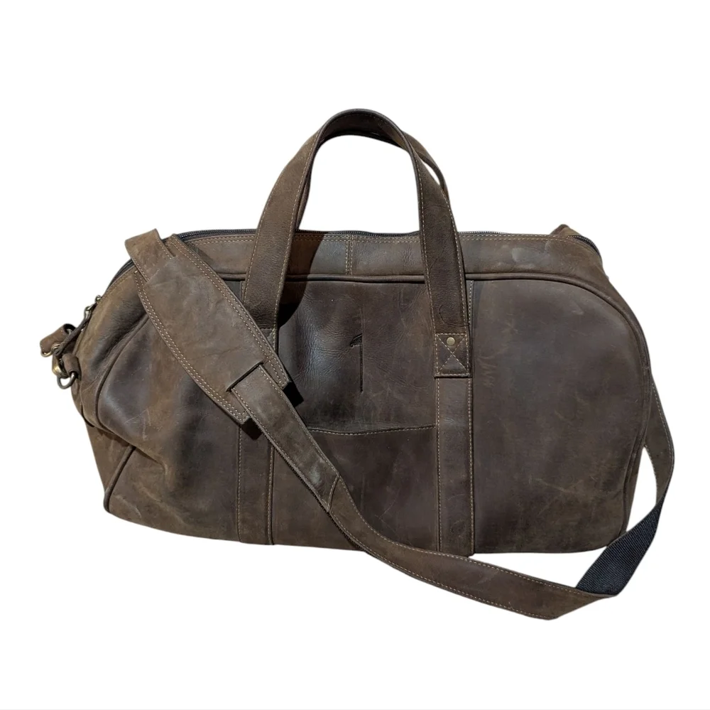 WINSTON COLLECTION Country Club Duffel Bag in Crazy Horse Leather Unisex
